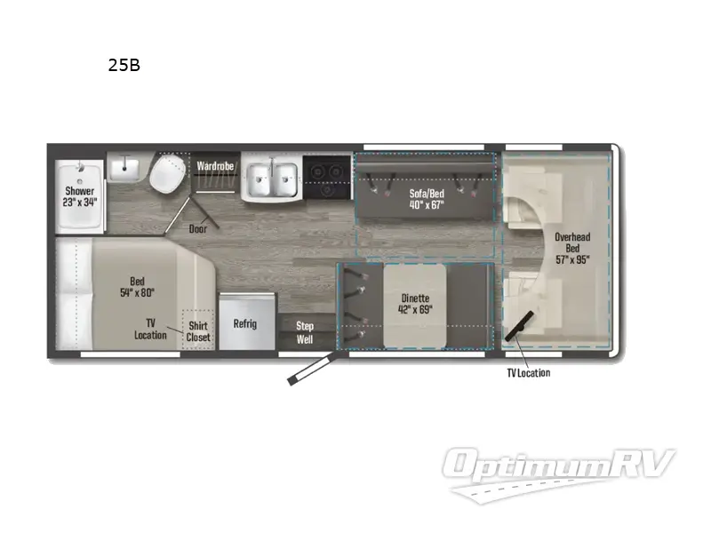 2025 Winnebago Minnie Winnie 25B Floorplan Photo