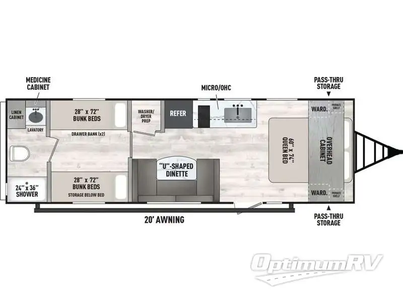 2025 Viking Viking 5K Series 25QBH RV Floorplan Photo