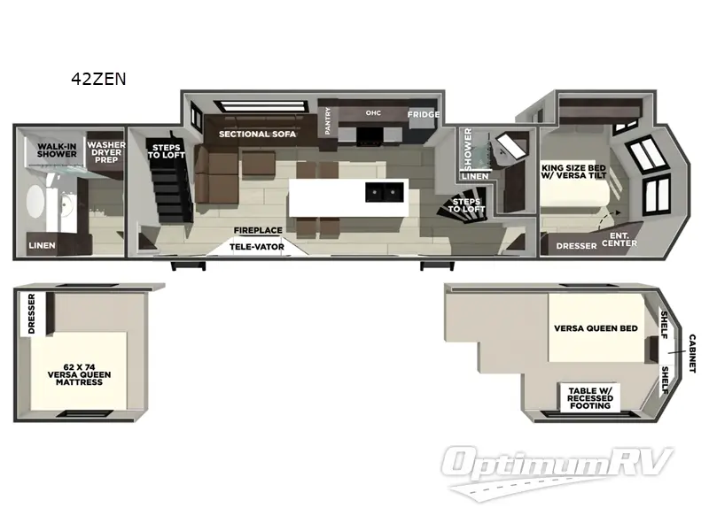 2026 Forest River Wildwood Grand Lodge 42ZEN Floorplan Photo