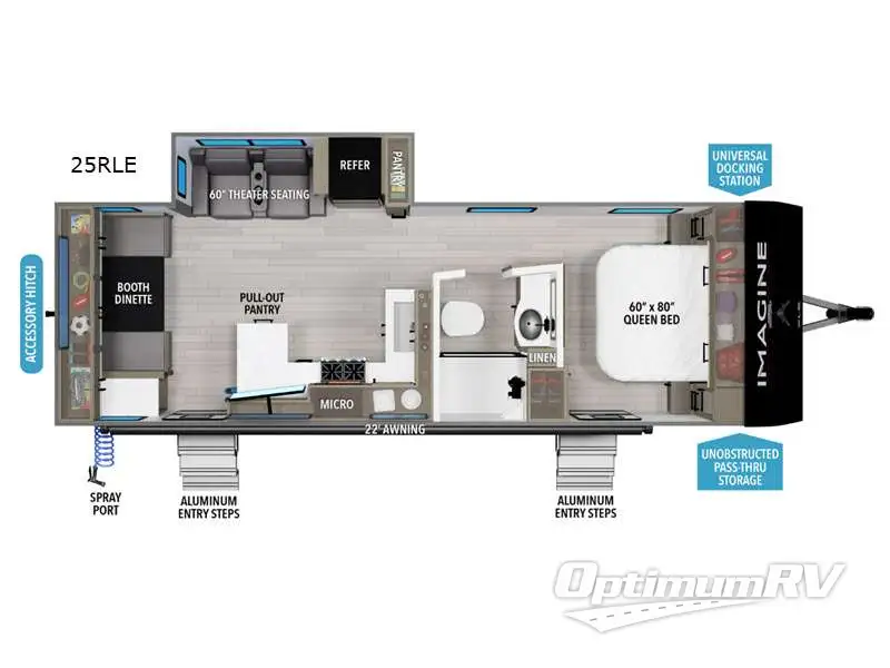 2026 Grand Design Imagine XLS 25RLE RV Floorplan Photo