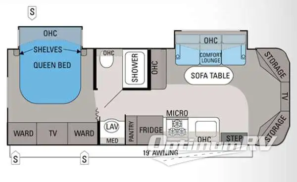 2013 Jayco Melbourne 26A RV Floorplan Photo