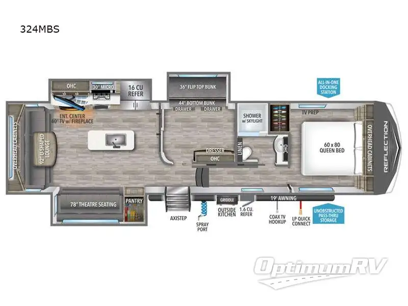 2024 Grand Design Reflection 324MBS Floorplan Photo