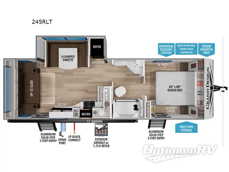 2027 Grand Design Transcend 245RLT RV Floorplan Photo