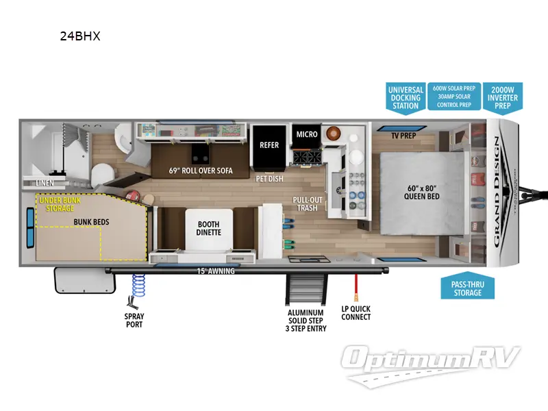 2026 Grand Design Transcend Xplor 24BHX Floorplan Photo