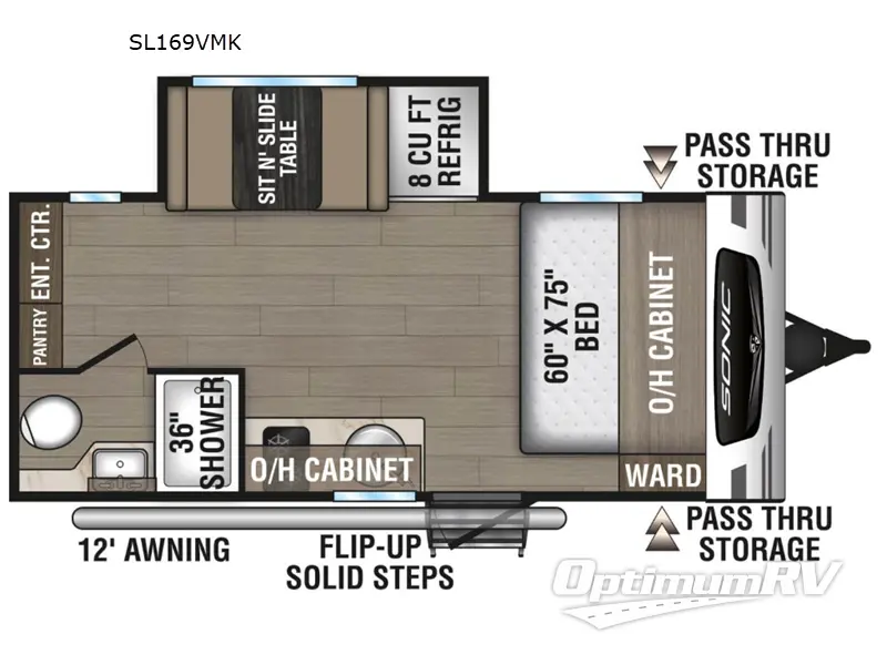 2025 Venture Sonic Lite SL169VMK RV Floorplan Photo