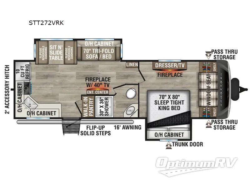 2027 Venture SportTrek Touring Edition STT272VRK RV Floorplan Photo