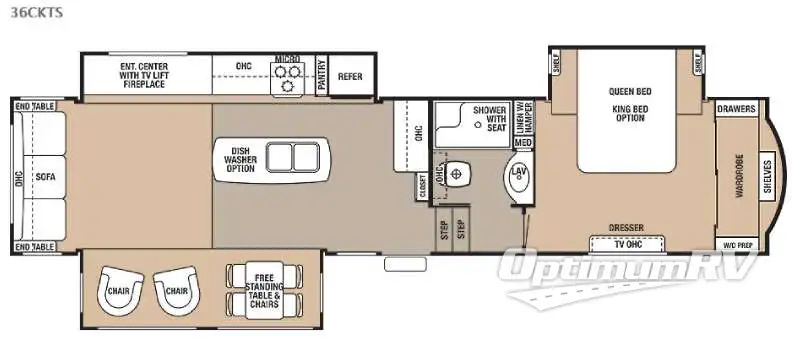 2015 Forest River Cedar Creek 36CKTS RV Floorplan Photo