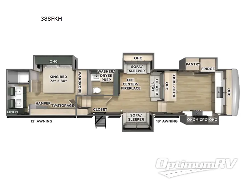 2026 Forest River Puma Mesa 388FKH RV Floorplan Photo