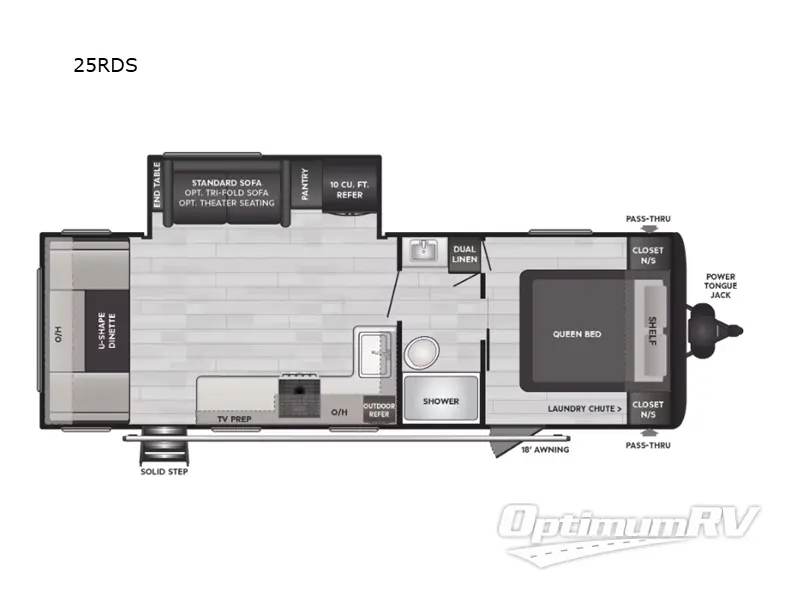 2024 Keystone Hideout 25RDS Floorplan Photo