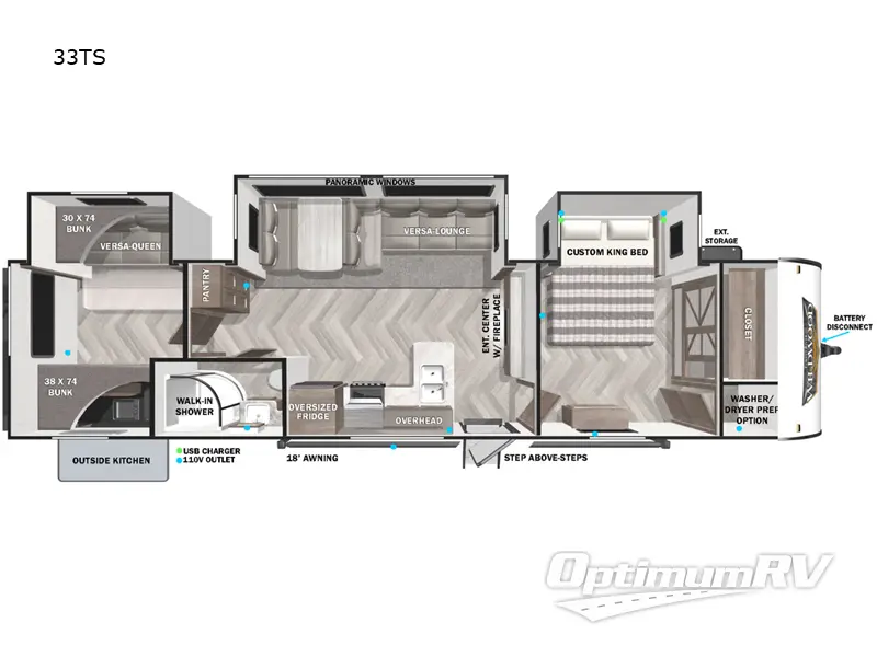 2022 Forest River Wildwood 33TS RV Floorplan Photo