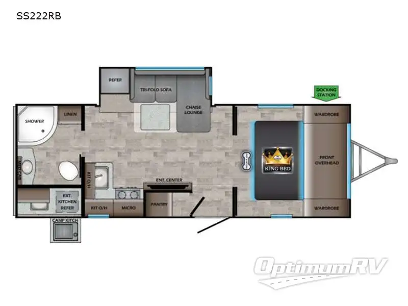 2022 CrossRoads Sunset Trail SS222RB RV Floorplan Photo