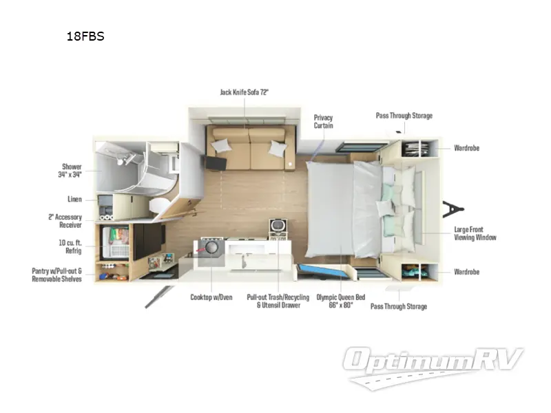 2027 Winnebago Thrive 18FBS Floorplan Photo
