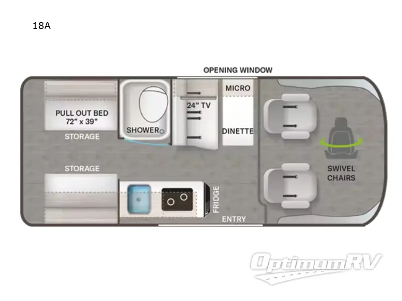 2021 Thor Rize 18A RV Floorplan Photo