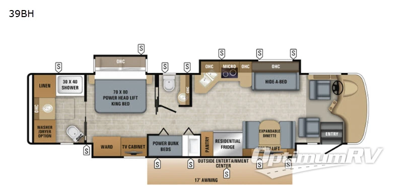 2019 Jayco Embark 39BH RV Floorplan Photo