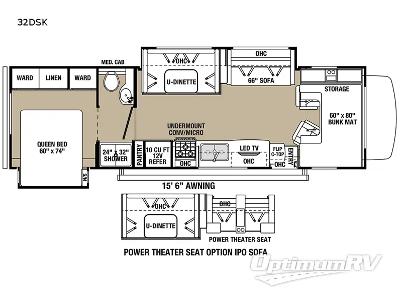2022 Forest River Solera 32DSK Floorplan Photo