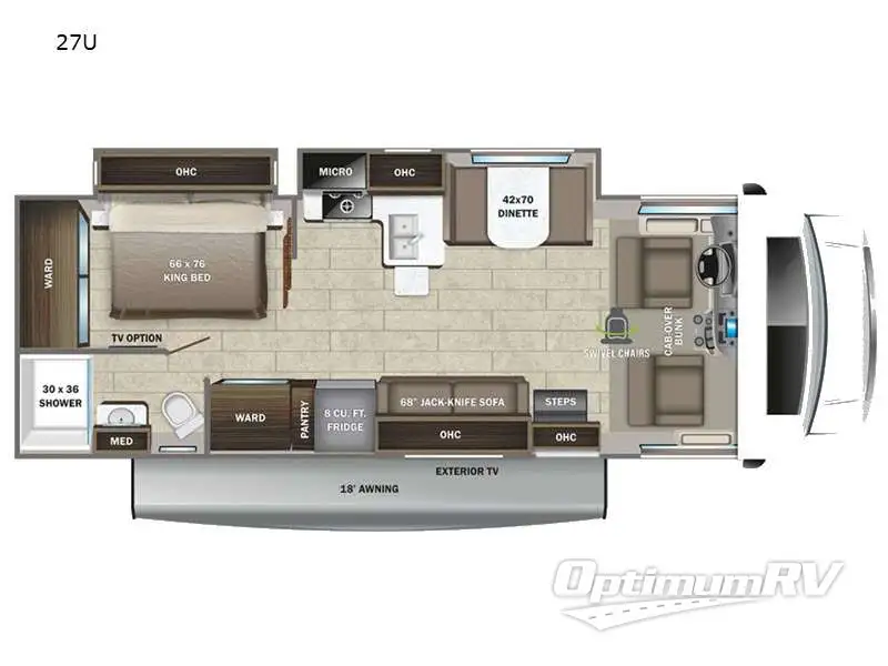2023 Entegra Odyssey 27U Floorplan Photo