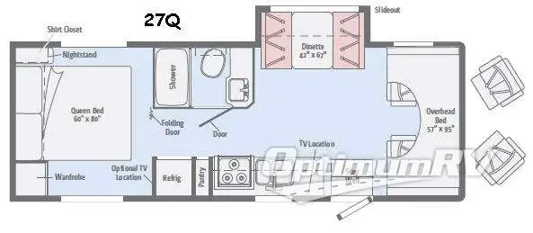 2017 Winnebago Minnie Winnie 27Q Floorplan Photo