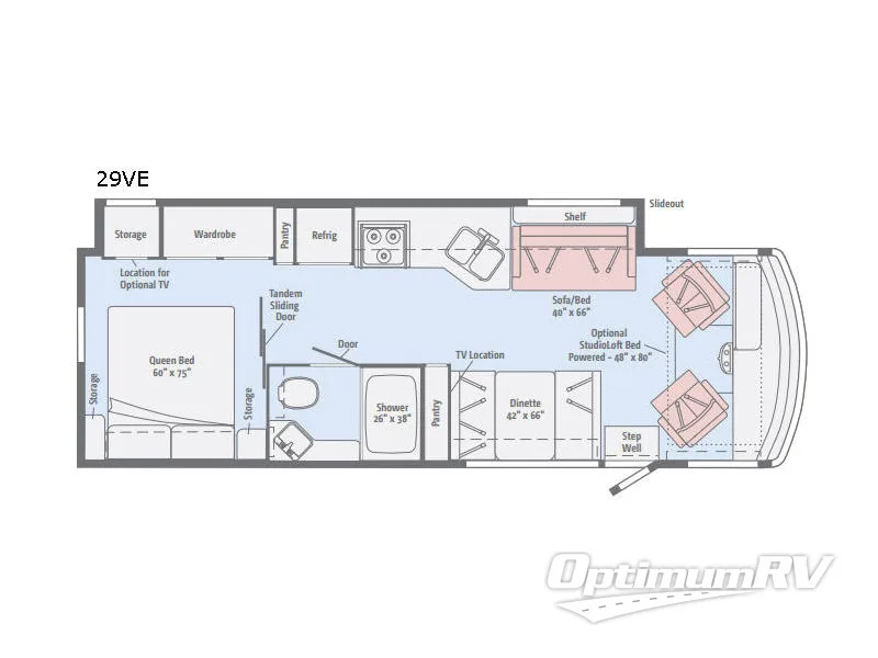 2019 Winnebago Sunstar 29VE Floorplan Photo