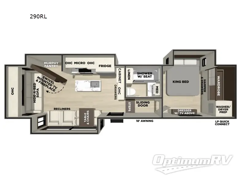 2027 Forest River Cedar Creek 290RL Floorplan Photo