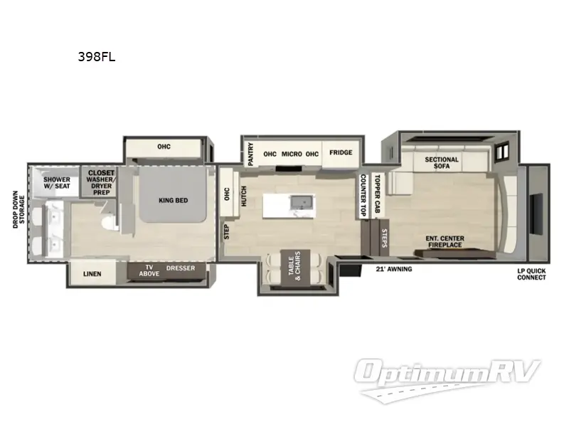 2027 Forest River Cedar Creek 398FL RV Floorplan Photo