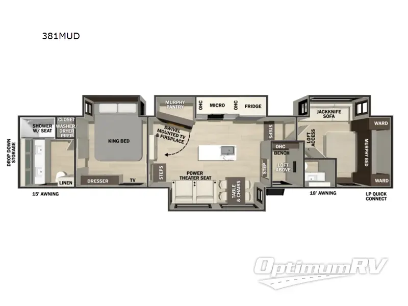 2027 Forest River Cedar Creek 381MUD Floorplan Photo