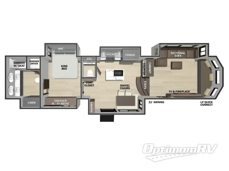 2027 Forest River Cedar Creek Cottage 413FWC RV Floorplan Photo