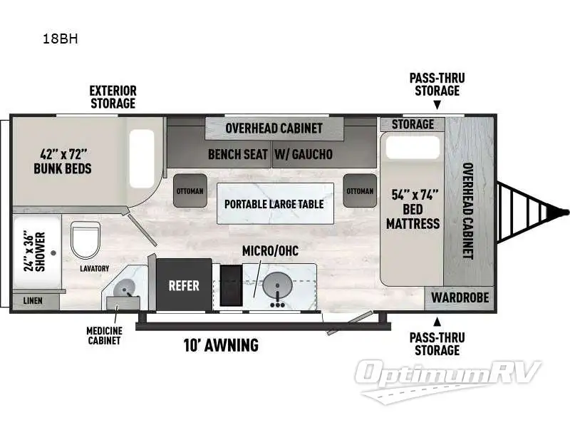 2025 Coachmen Clipper 4K Series 18BH RV Floorplan Photo