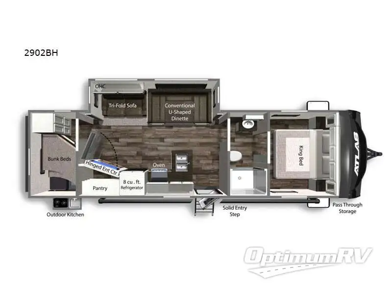 2022 Dutchmen Atlas 2902BH Floorplan Photo