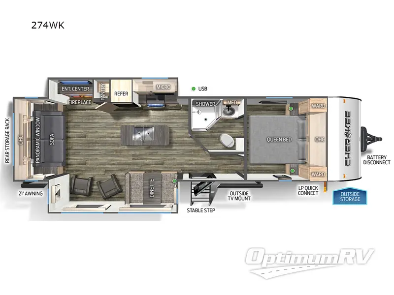 2023 Forest River Cherokee 274WK RV Floorplan Photo