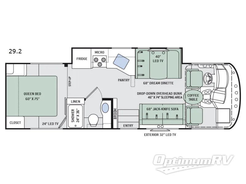 2017 Thor ACE 29.2 Floorplan Photo