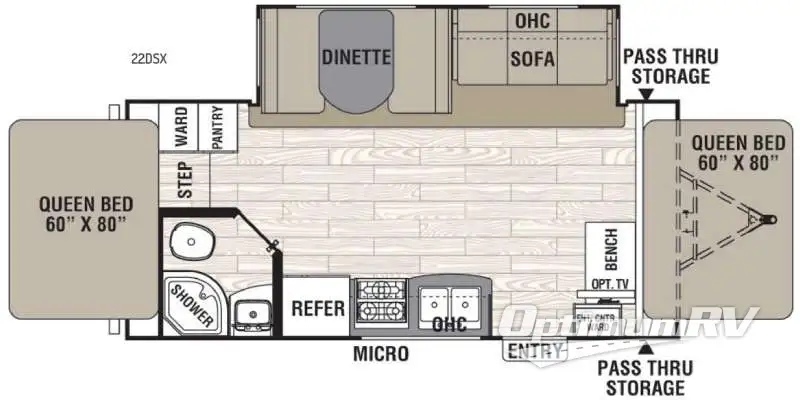 2017 Coachmen Freedom Express 22DSX RV Floorplan Photo