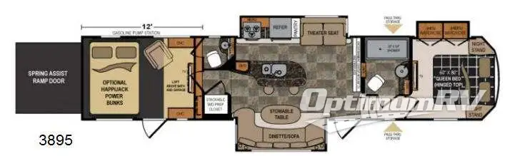 2013 Dutchmen Voltage V3895 RV Floorplan Photo