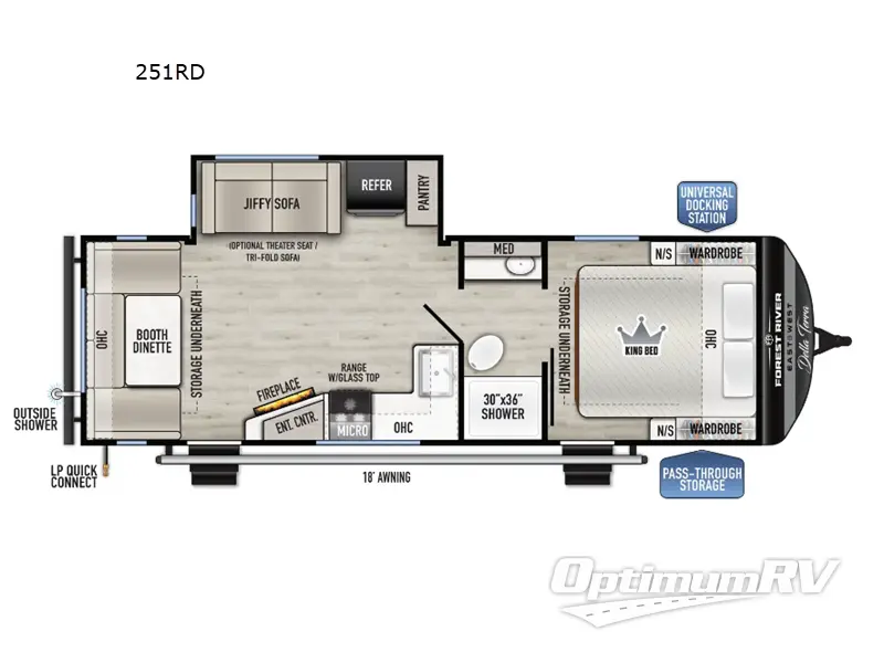 2026 East To West Della Terra 251RD RV Floorplan Photo