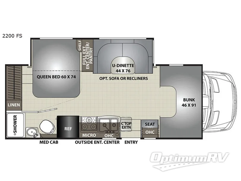 2018 Coachmen Prism 2200 FS RV Floorplan Photo