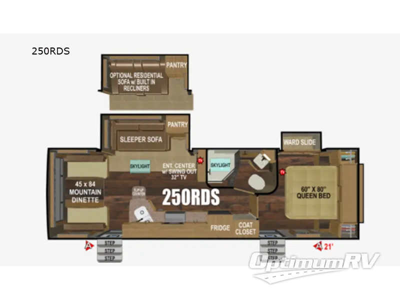 2023 Outdoors RV Black Stone Mountain Series 250RDS RV Floorplan Photo