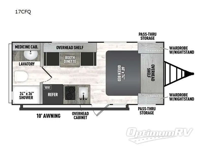 2025 Coachmen Clipper Cadet 17CFQ RV Floorplan Photo
