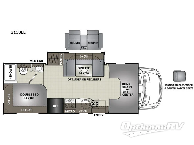 2017 Coachmen Prism 2150LE Floorplan Photo
