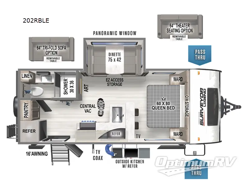 2023 Forest River Surveyor 202RBLE RV Floorplan Photo
