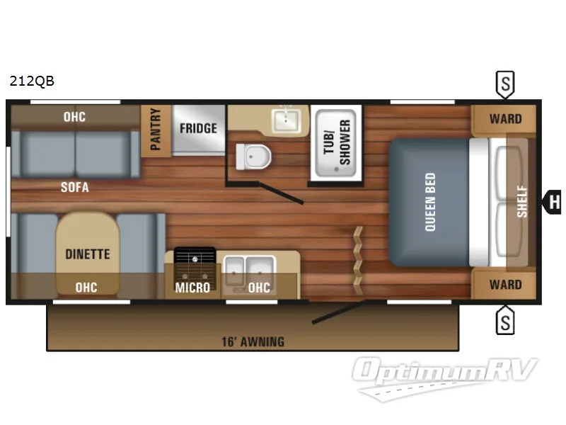 2018 Jayco Jay Flight SLX 212QB Floorplan Photo