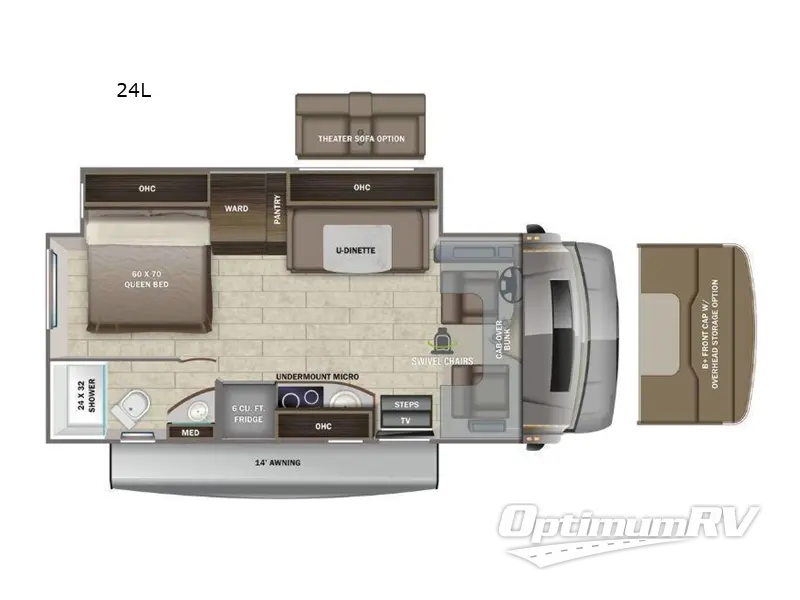 2022 Entegra Qwest 24L Floorplan Photo