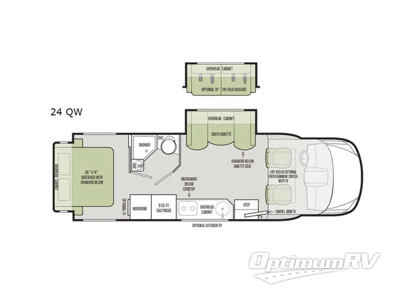 2019 Tiffin Wayfarer 24QW RV Floorplan Photo