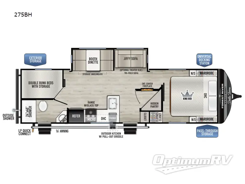 2026 East To West Della Terra 275BH RV Floorplan Photo