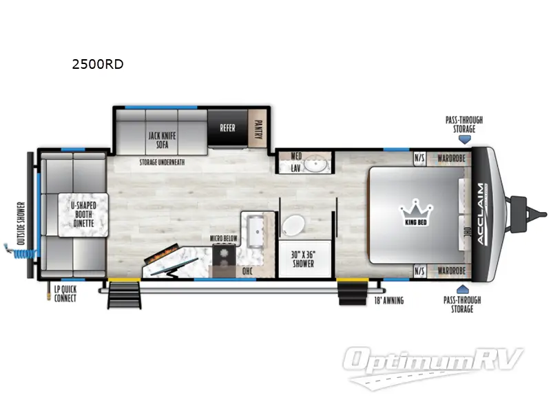 2026 East To West Acclaim 2500RD RV Floorplan Photo