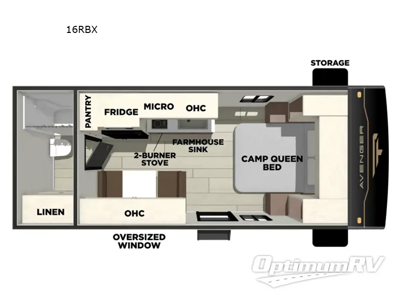 2027 Forest River Avenger LT 16RBX RV Floorplan Photo