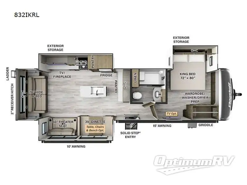 2024 Forest River Flagstaff Classic 832lKRL Floorplan Photo