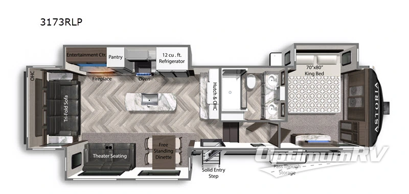 2020 Dutchmen Astoria PLATINUM 3173RLP Floorplan Photo