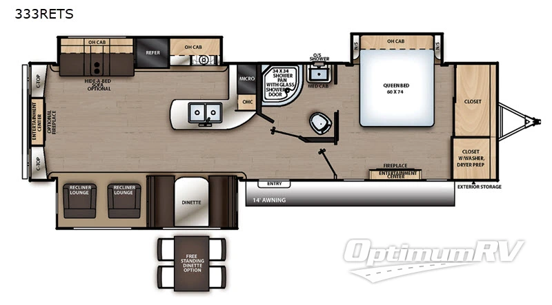 2020 Coachmen Catalina Legacy 333RETS Floorplan Photo