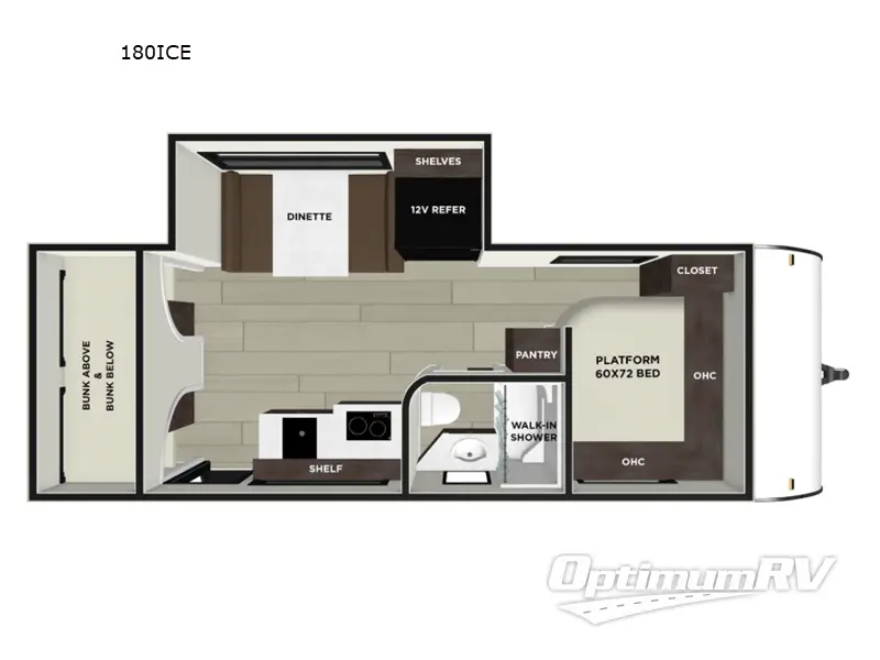2026 Forest River Wildwood FSX 180ICE RV Floorplan Photo