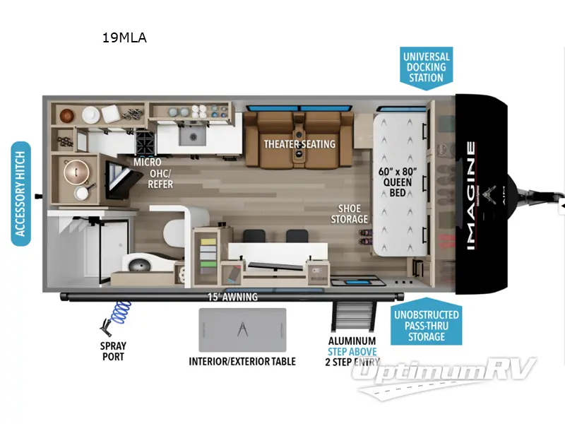 2026 Grand Design Imagine AIM 19MLA Floorplan Photo