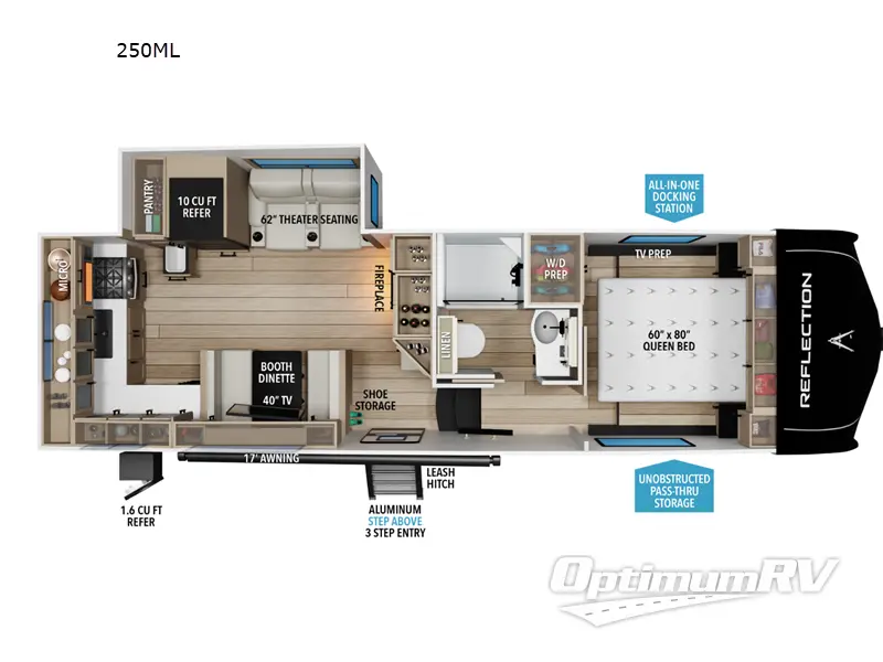 2027 Grand Design Reflection 150 Series 250ML RV Floorplan Photo